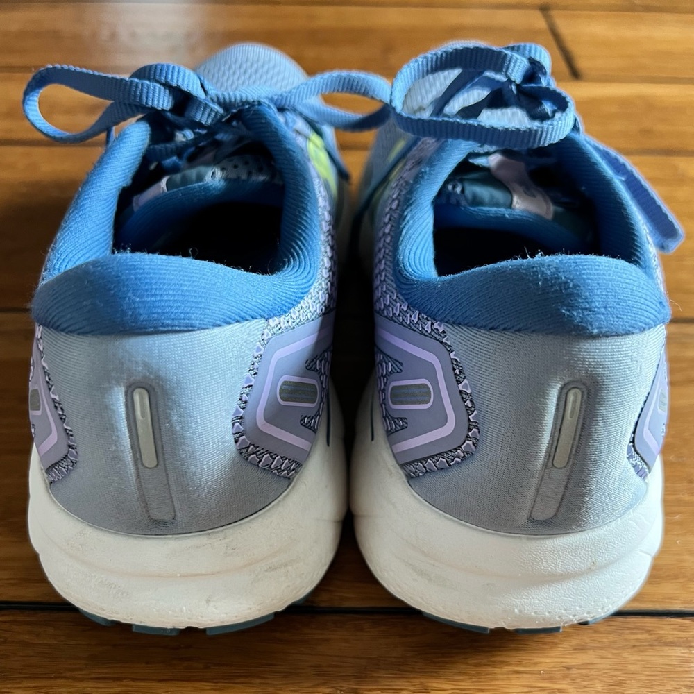 Brooks Ghost 14 Women's Running Shoes - Blue with Lime Accent Size 7.5 - Picture 2 of 10